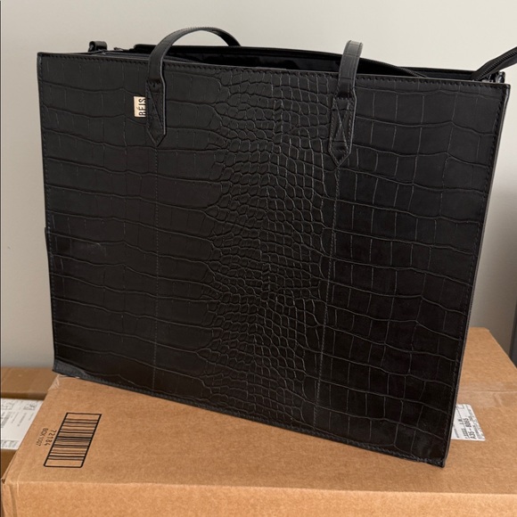 Beis Large Work Tote (Black Croc) - Picture 6 of 7